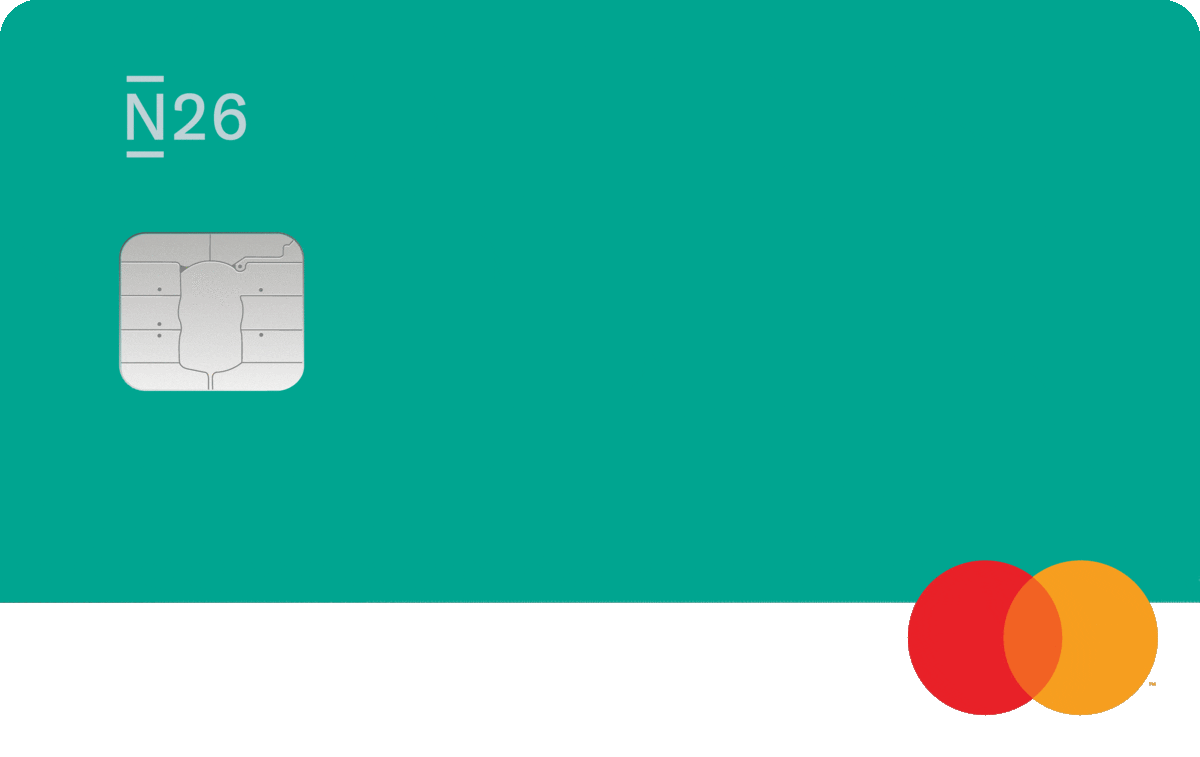Les 5 couleurs de la carte bancaire N26 Business You: Menthe, Rhubarbe, Sable, Ardoise, Océan